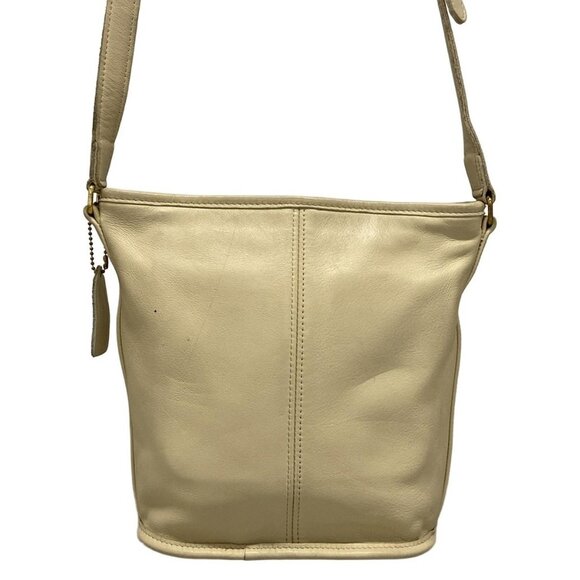 Auth COACH - 5870 Beige Leather Shoulder Bag - Picture 11 of 11